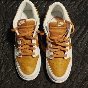 Nike Men's Bold Orange and White Sneakers